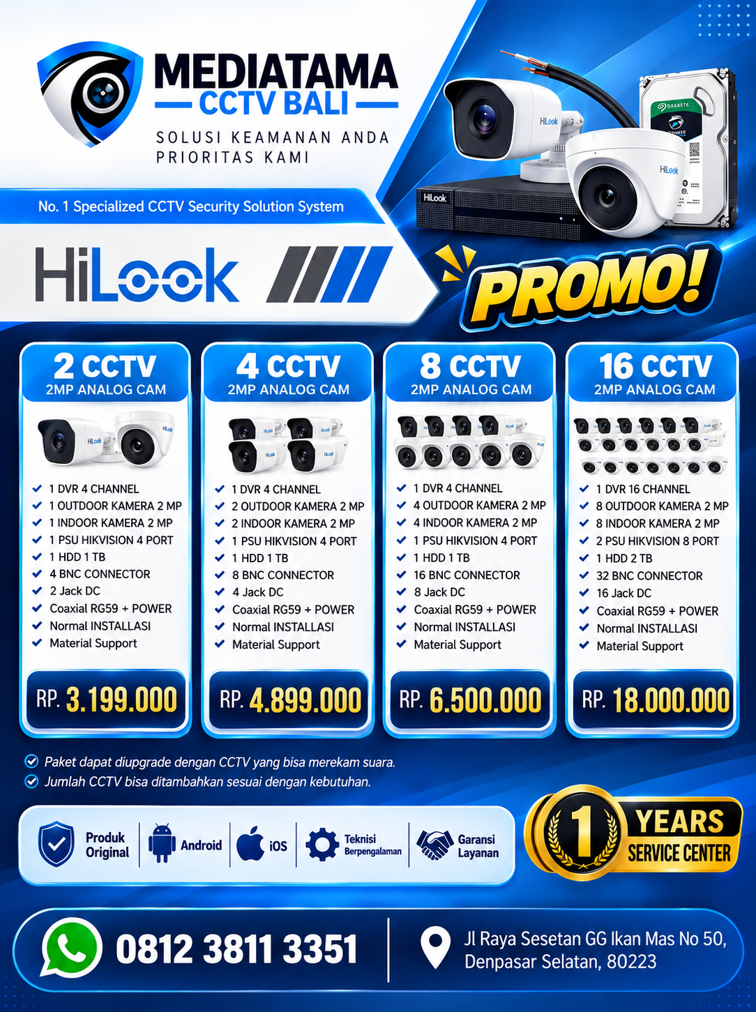Paket CCTV Mediatama CCTV Bali